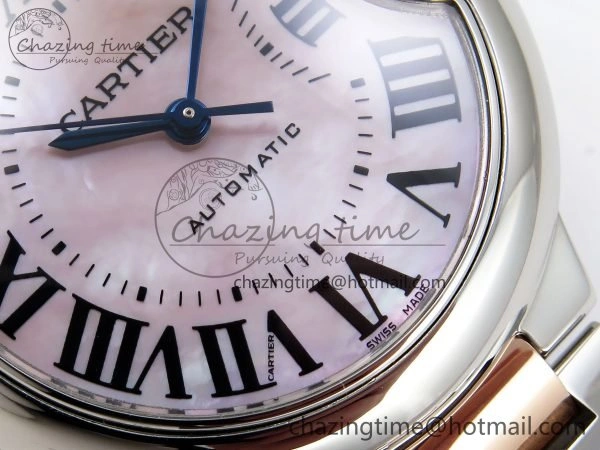 Ballon Bleu 33mm SS RG AF 1:1 Best Edition Pink MOP Dial on SS RG Bracelet SEIKO NH05A OnTrend 6029