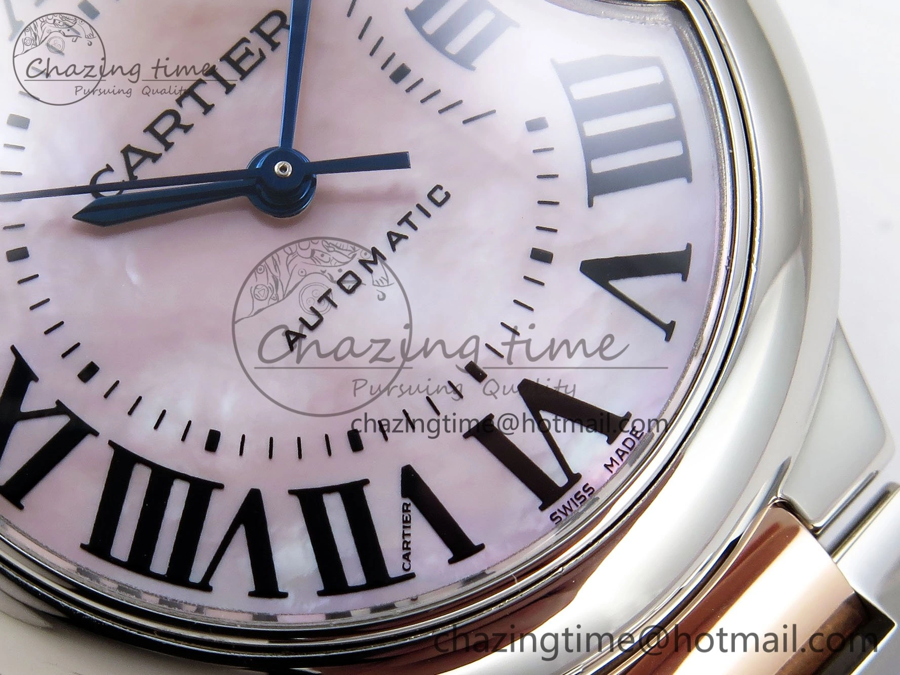 Ballon Bleu 33mm SS RG AF 1:1 Best Edition Pink MOP Dial on SS RG Bracelet SEIKO NH05A OnTrend 6029