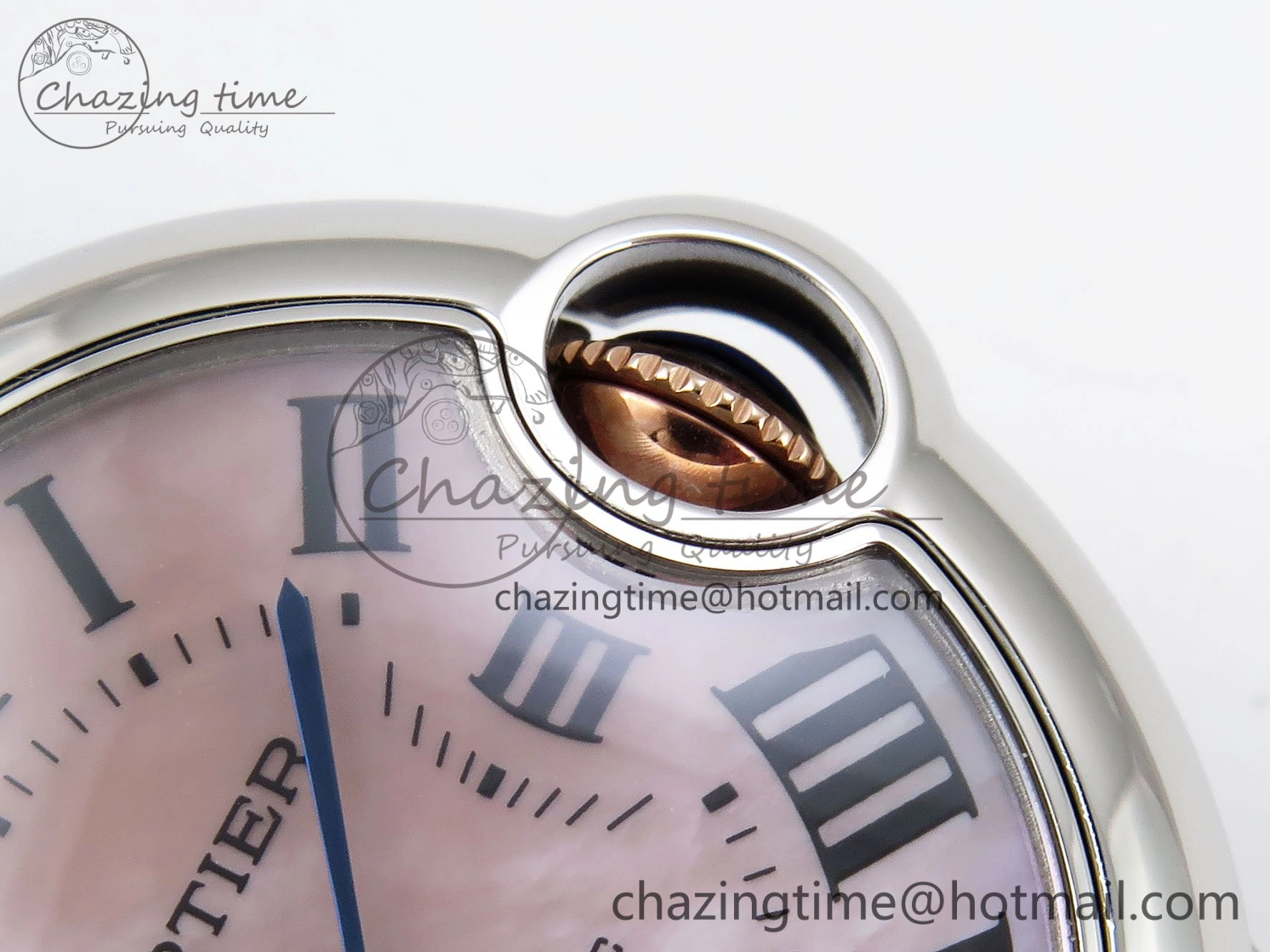 Ballon Bleu 33mm SS RG AF 1:1 Best Edition Pink MOP Dial on SS RG Bracelet SEIKO NH05A OnTrend 6029