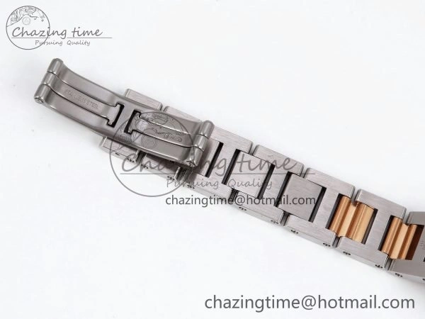 Ballon Bleu 33mm SS RG AF 1:1 Best Edition Silver Dial on SS RG Bracelet SEIKO NH05A Bold 6035