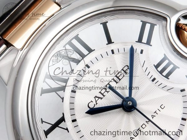 Ballon Bleu 33mm SS RG AF 1:1 Best Edition Silver Dial on SS RG Bracelet SEIKO NH05A Bold 6035