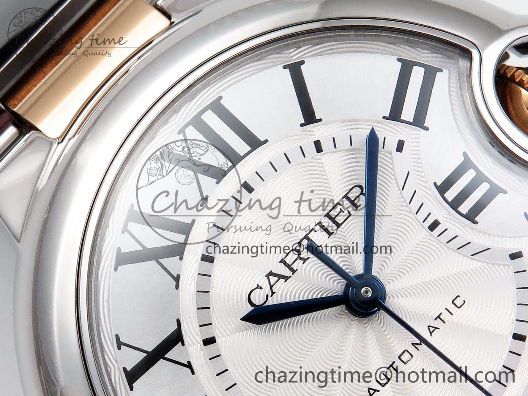 Ballon Bleu 33mm SS RG AF 1:1 Best Edition Silver Dial on SS RG Bracelet SEIKO NH05A Bold 6035