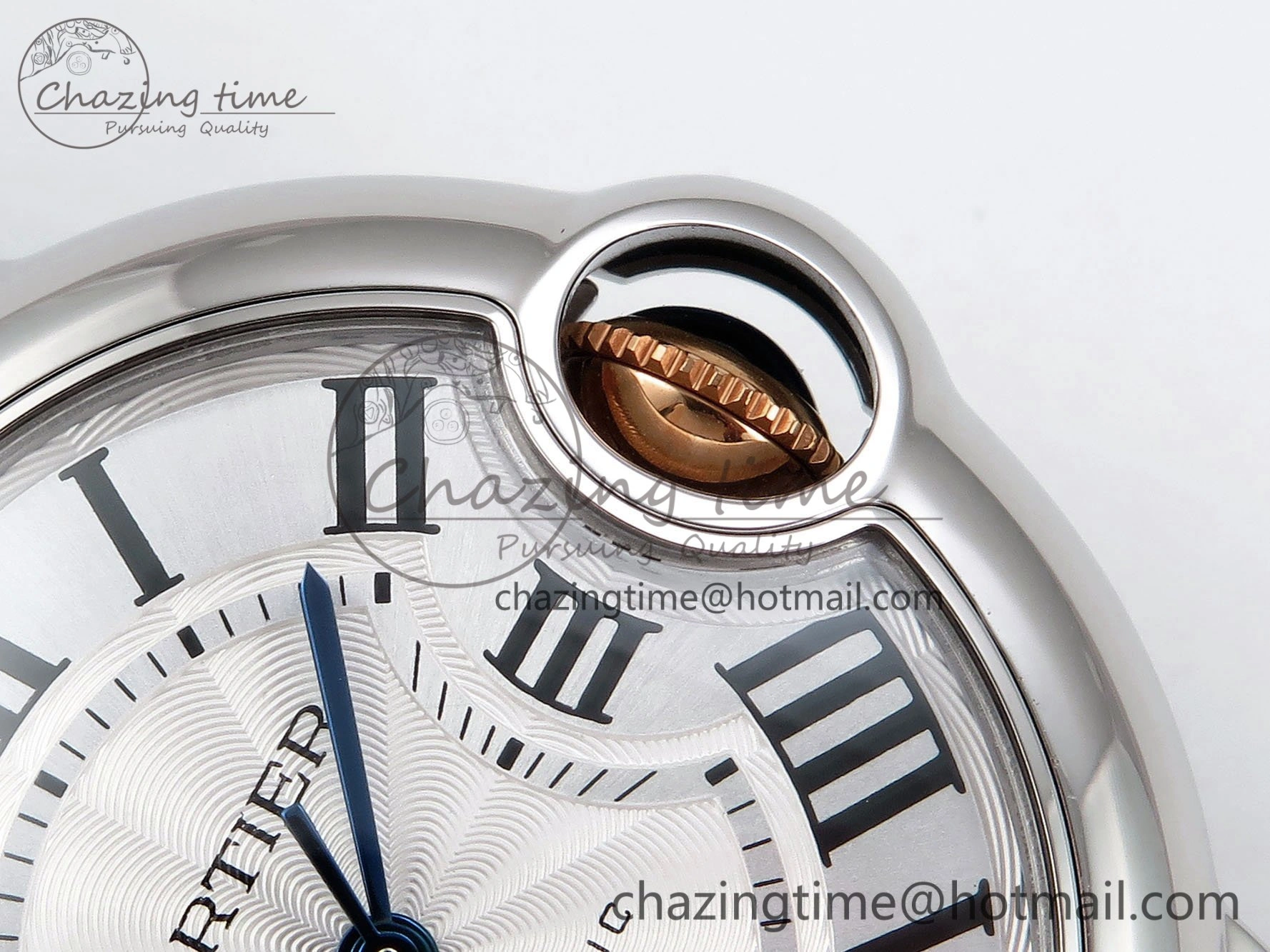 Ballon Bleu 33mm SS RG AF 1:1 Best Edition Silver Dial on SS RG Bracelet SEIKO NH05A Bold 6035