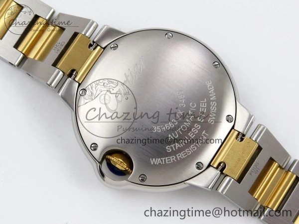 Ballon Bleu 33mm SS YG AF 1:1 Best Edition Silver Dial on SS YG Bracelet SEIKO NH05A Bright 6036