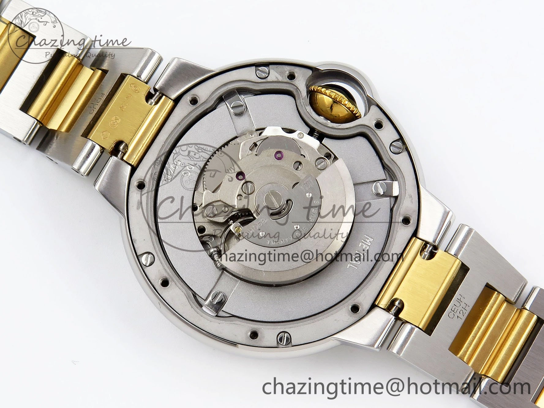 Ballon Bleu 33mm SS YG AF 1:1 Best Edition Silver Dial on SS YG Bracelet SEIKO NH05A Bright 6036