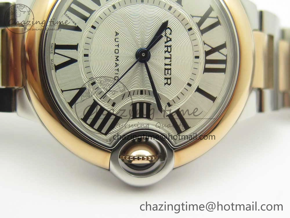 UrbanStyle Ballon Bleu 33mm V6F 1:1 Best Edition SS RG White Texture Dial on SS RG Bracelet SEIKO NH05A 6184