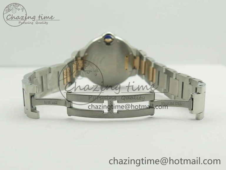 UrbanStyle Ballon Bleu 33mm V6F 1:1 Best Edition SS RG White Texture Dial on SS RG Bracelet SEIKO NH05A 6184