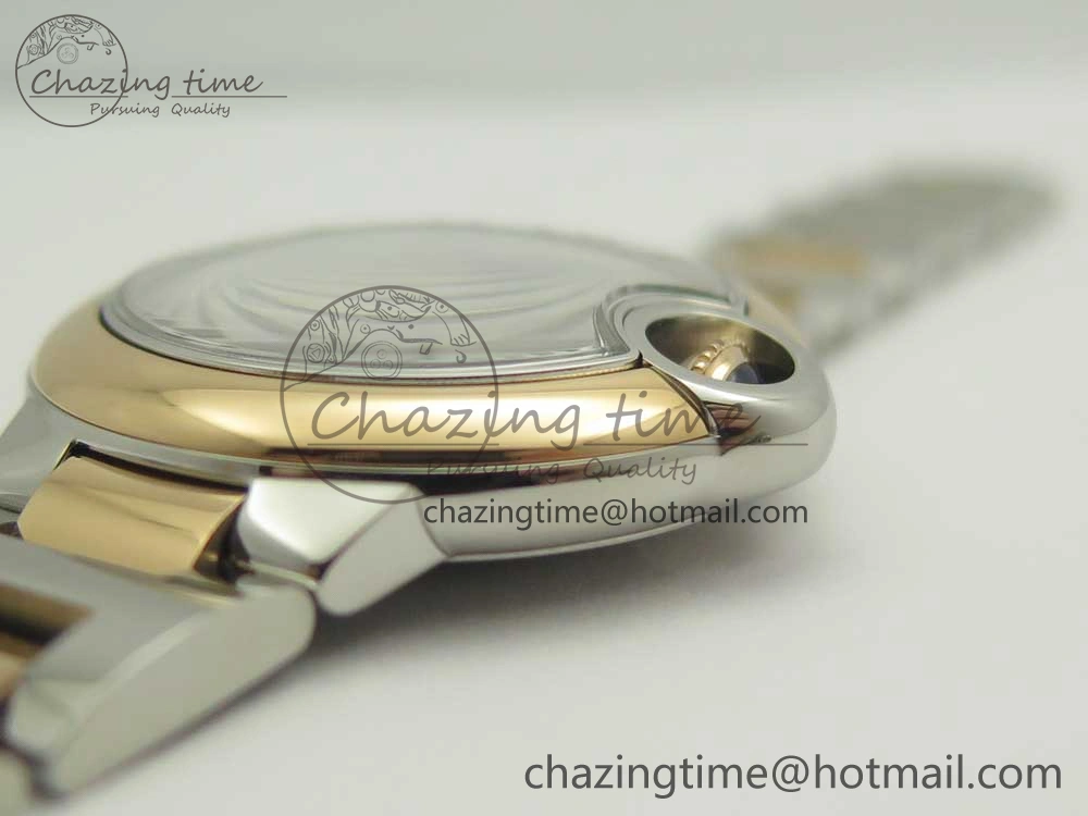UrbanStyle Ballon Bleu 33mm V6F 1:1 Best Edition SS RG White Texture Dial on SS RG Bracelet SEIKO NH05A 6184