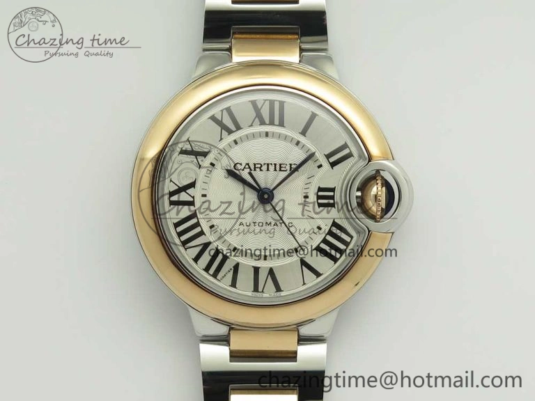 UrbanStyle Ballon Bleu 33mm V6F 1:1 Best Edition SS RG White Texture Dial on SS RG Bracelet SEIKO NH05A 6184