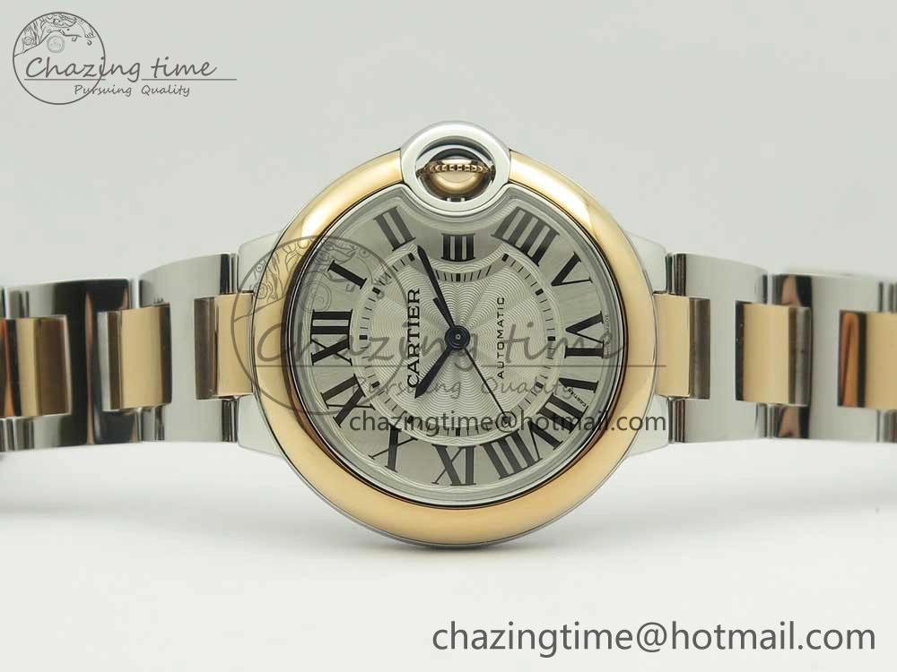UrbanStyle Ballon Bleu 33mm V6F 1:1 Best Edition SS RG White Texture Dial on SS RG Bracelet SEIKO NH05A 6184