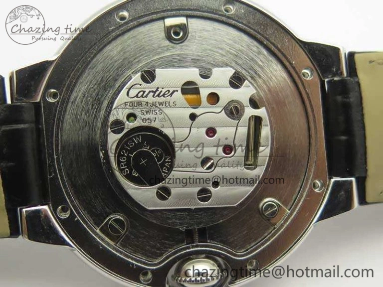 Ballon Bleu 36mm Crystal SS TWF Best Edition Crystal Dial On Black Leather Strap Quartz WeatherProof 10723