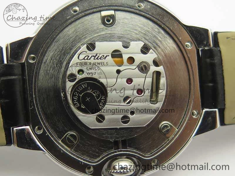 Ballon Bleu 36mm Crystal SS TWF Best Edition Crystal Dial On Black Leather Strap Quartz WeatherProof 10723