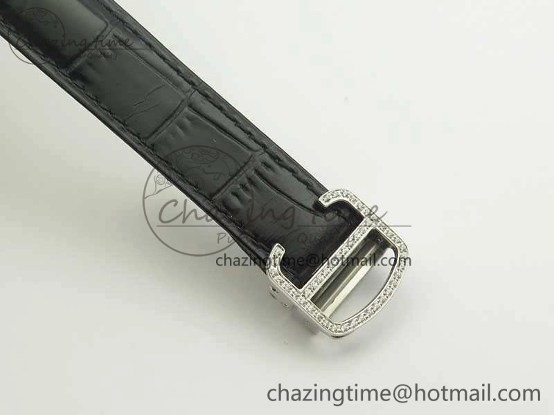 Ballon Bleu 36mm Crystal SS TWF Best Edition Crystal Dial On Black Leather Strap Quartz WeatherProof 10723