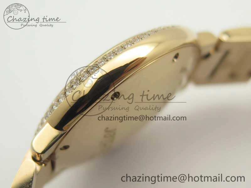 HighQuality Ballon Bleu 36mm RG V6F 1:1 Best Edition Pink MOP Dial Crystal Bezel on RG Bracelet SEIKO NH05A 10704