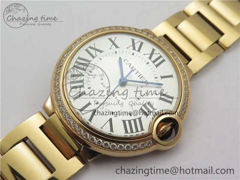 Upgraded Ballon Bleu 36mm RG V6F 1:1 Best Edition Silver Dial on RG Bracelet SEIKO NH05A 10320