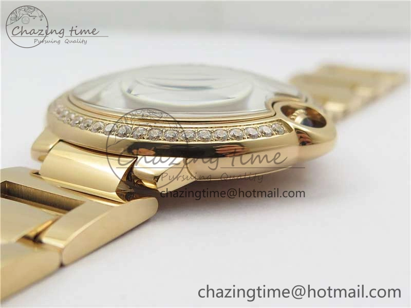 Upgraded Ballon Bleu 36mm RG V6F 1:1 Best Edition Silver Dial on RG Bracelet SEIKO NH05A 10320