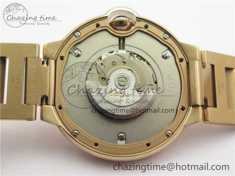 Upgraded Ballon Bleu 36mm RG V6F 1:1 Best Edition Silver Dial on RG Bracelet SEIKO NH05A 10320