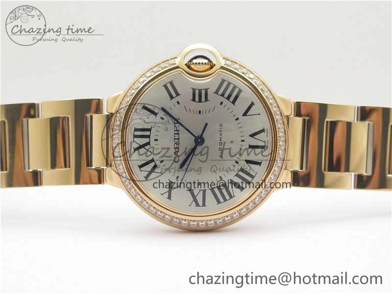 Upgraded Ballon Bleu 36mm RG V6F 1:1 Best Edition Silver Dial on RG Bracelet SEIKO NH05A 10320