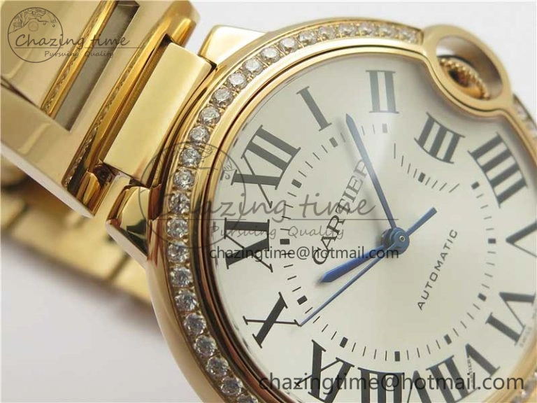 Upgraded Ballon Bleu 36mm RG V6F 1:1 Best Edition Silver Dial on RG Bracelet SEIKO NH05A 10320
