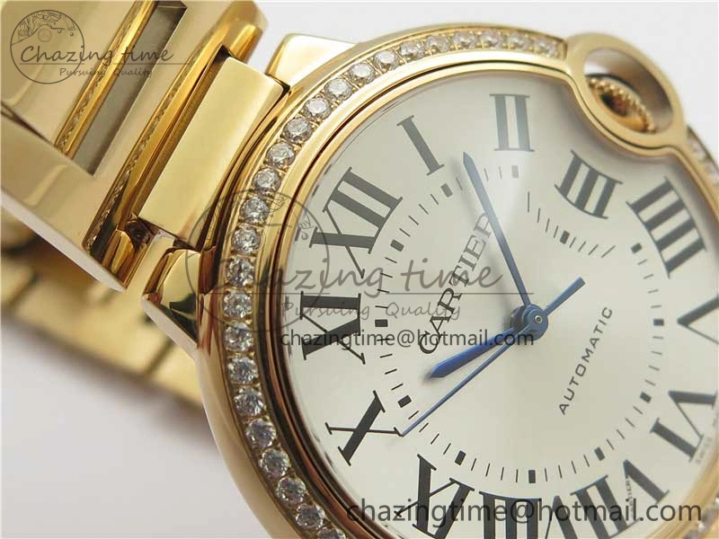 Upgraded Ballon Bleu 36mm RG V6F 1:1 Best Edition Silver Dial on RG Bracelet SEIKO NH05A 10320