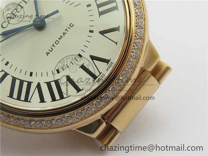 Upgraded Ballon Bleu 36mm RG V6F 1:1 Best Edition Silver Dial on RG Bracelet SEIKO NH05A 10320