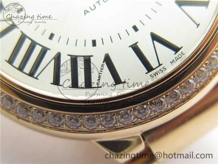 Upgraded Ballon Bleu 36mm RG V6F 1:1 Best Edition Silver Dial on RG Bracelet SEIKO NH05A 10320