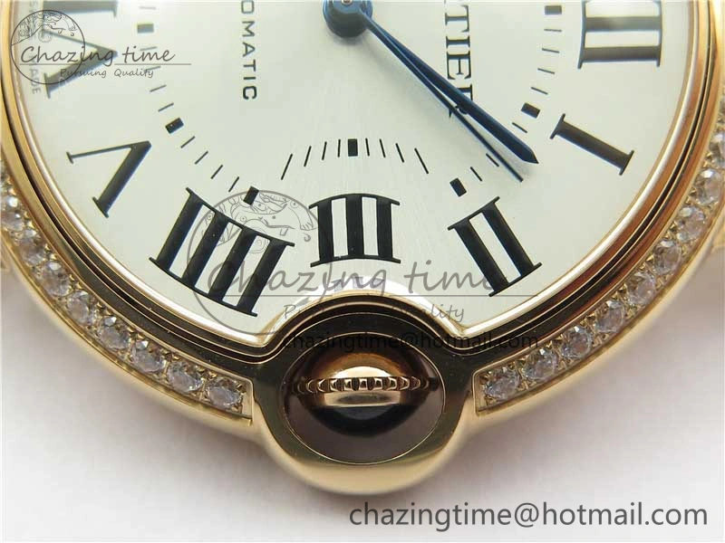 Upgraded Ballon Bleu 36mm RG V6F 1:1 Best Edition Silver Dial on RG Bracelet SEIKO NH05A 10320