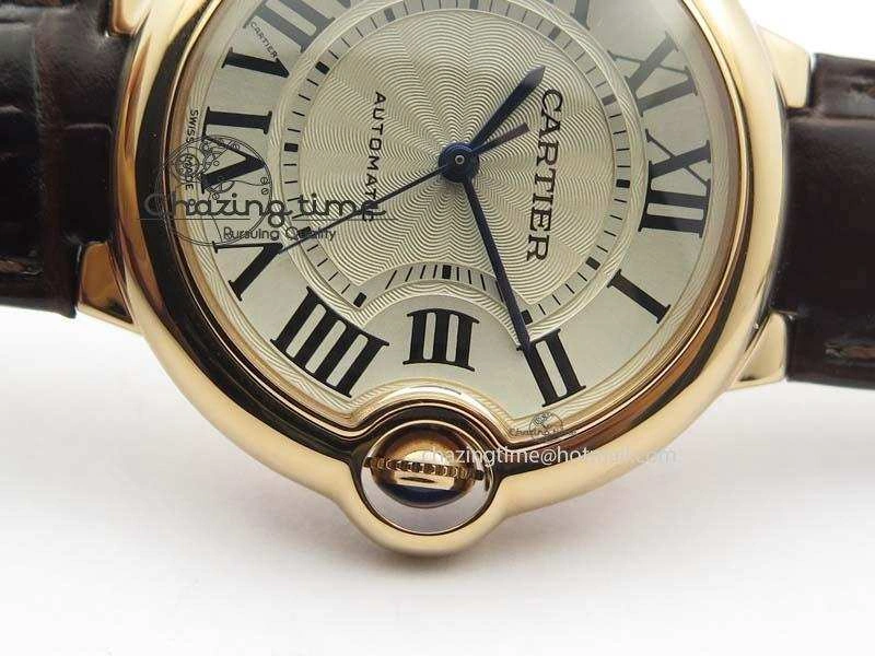 Ballon Bleu 36mm RG V6F Best Edition White Dial On Brown Leather SEIKO NH05A V Stretchable 6303