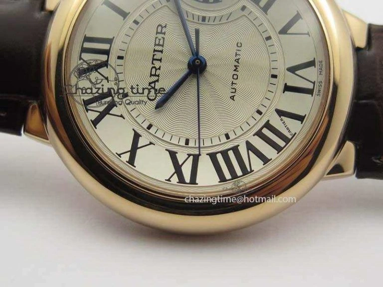 Ballon Bleu 36mm RG V6F Best Edition White Dial On Brown Leather SEIKO NH05A V Stretchable 6303