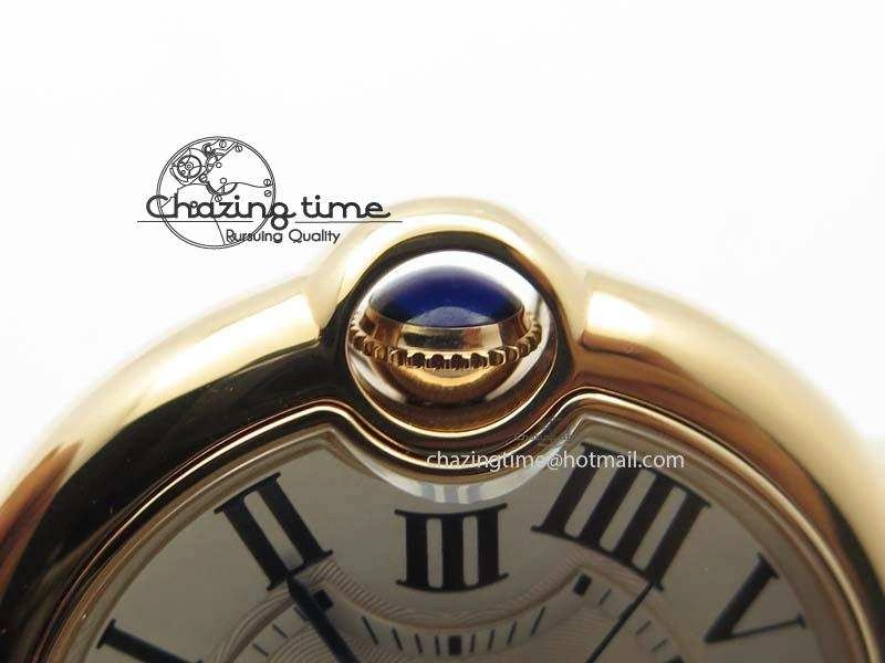 Ballon Bleu 36mm RG V6F Best Edition White Dial On Brown Leather SEIKO NH05A V Stretchable 6303