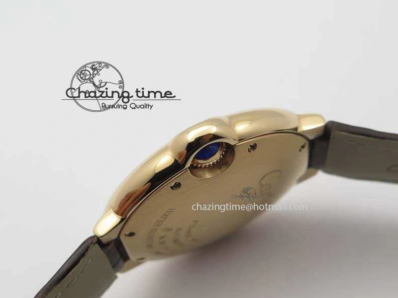 Ballon Bleu 36mm RG V6F Best Edition White Dial On Brown Leather SEIKO NH05A V Stretchable 6303