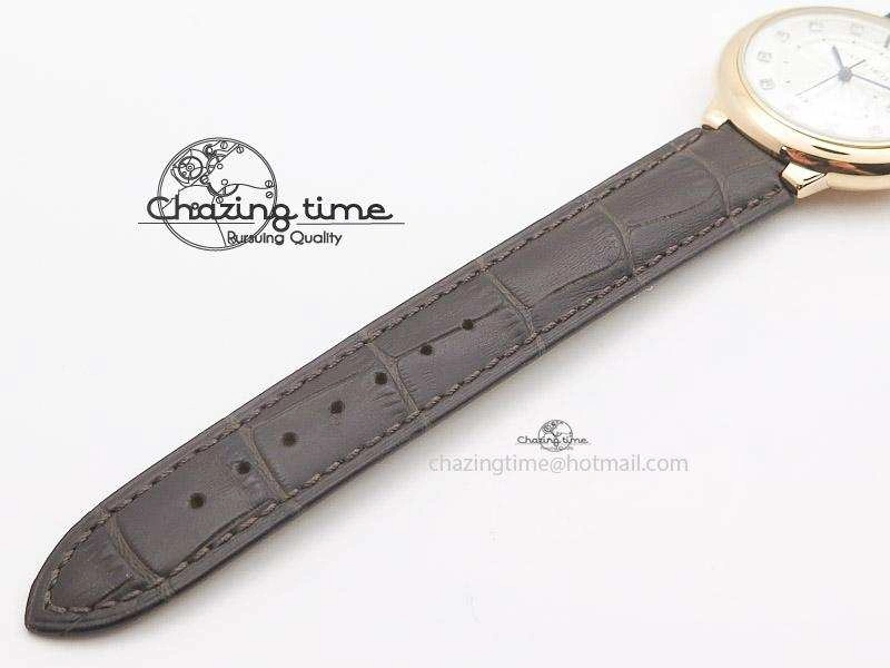 Chic Ballon Bleu 36mm RG V6F White Textured Dial on Dark Brown Leather Strap SEIKO NH05A 6377