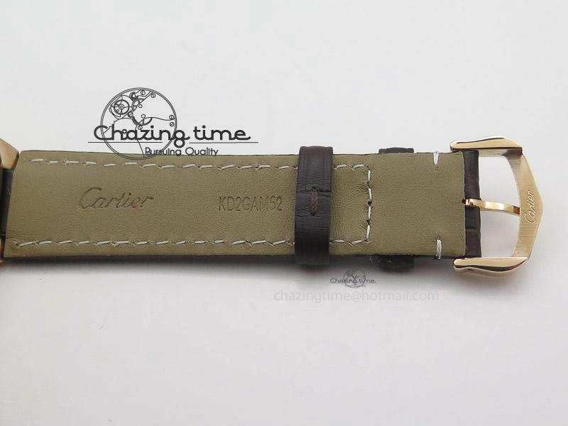 Chic Ballon Bleu 36mm RG V6F White Textured Dial on Dark Brown Leather Strap SEIKO NH05A 6377