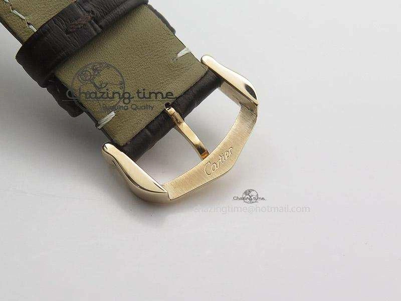 Chic Ballon Bleu 36mm RG V6F White Textured Dial on Dark Brown Leather Strap SEIKO NH05A 6377