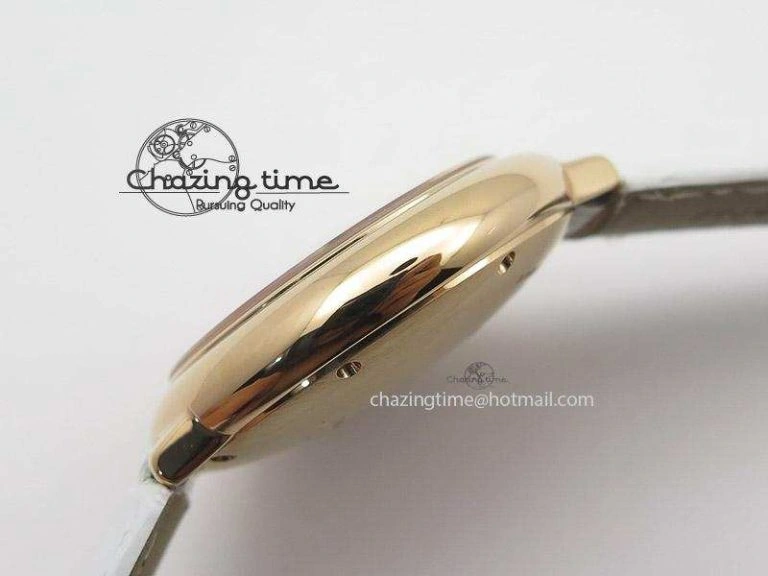 Ballon Bleu 36mm RG V6F White Textured Dial on White Leather Strap SEIKO NH05A ComfortFit 6378