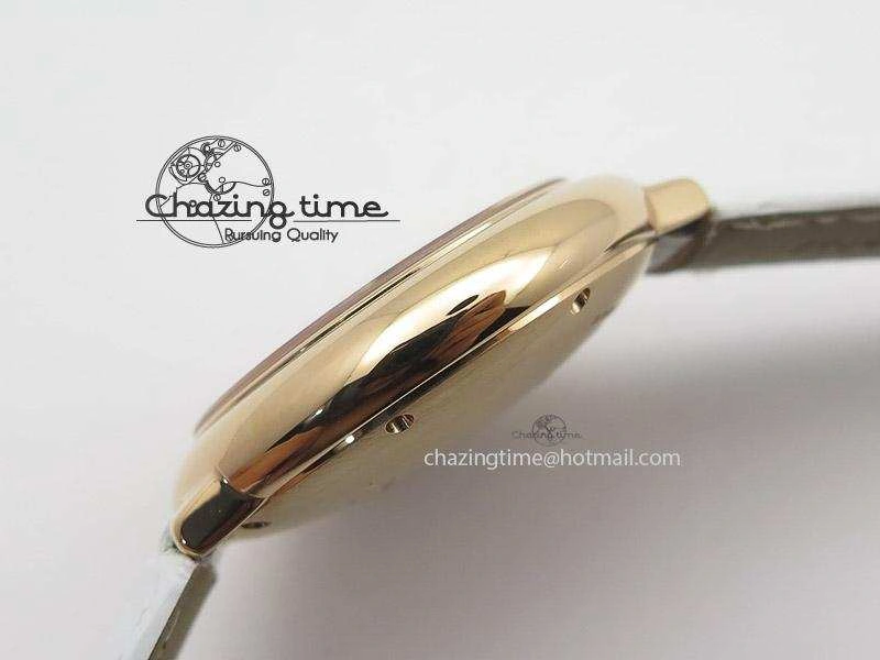 Ballon Bleu 36mm RG V6F White Textured Dial on White Leather Strap SEIKO NH05A ComfortFit 6378