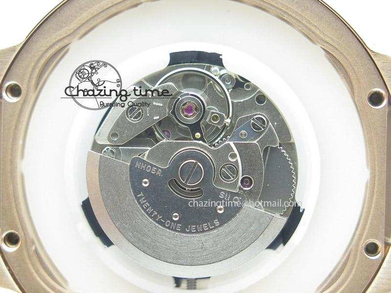 Ballon Bleu 36mm RG V6F White Textured Dial on White Leather Strap SEIKO NH05A ComfortFit 6378