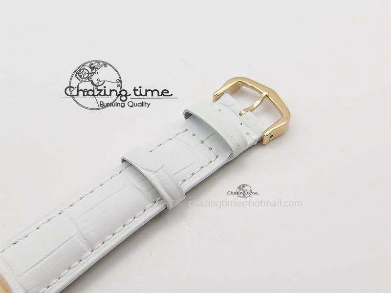 Ballon Bleu 36mm RG V6F White Textured Dial on White Leather Strap SEIKO NH05A ComfortFit 6378