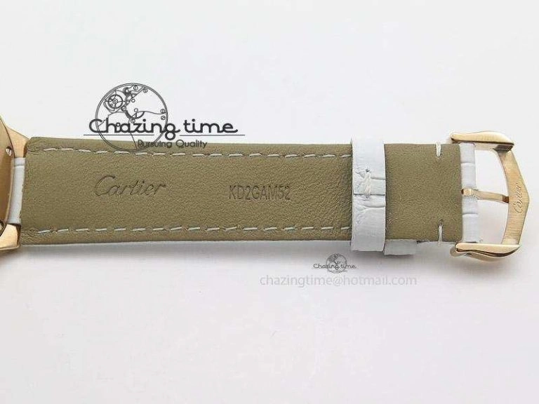 Ballon Bleu 36mm RG V6F White Textured Dial on White Leather Strap SEIKO NH05A ComfortFit 6378