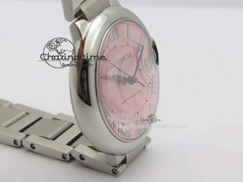 Ballon Bleu 36mm SS V6F 1:1 Best Edition Pink Dial On SS Bracelet SEIKO NH05A Popular 6301