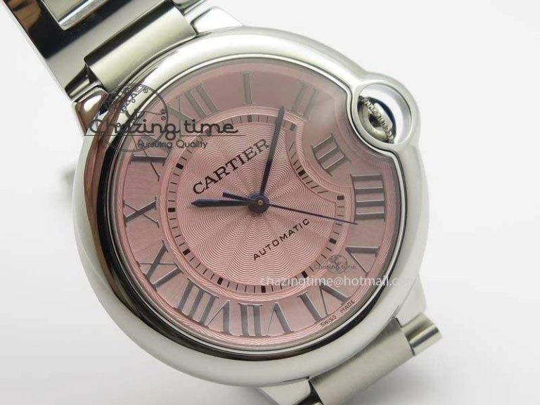 Ballon Bleu 36mm SS V6F 1:1 Best Edition Pink Dial On SS Bracelet SEIKO NH05A Popular 6301