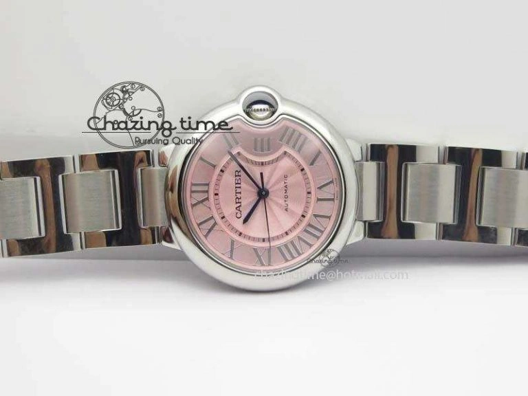 Ballon Bleu 36mm SS V6F 1:1 Best Edition Pink Dial On SS Bracelet SEIKO NH05A Popular 6301
