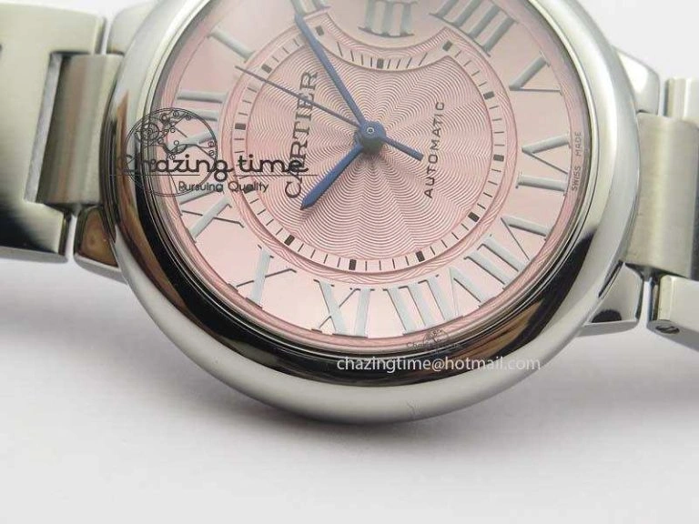 Ballon Bleu 36mm SS V6F 1:1 Best Edition Pink Dial On SS Bracelet SEIKO NH05A Popular 6301