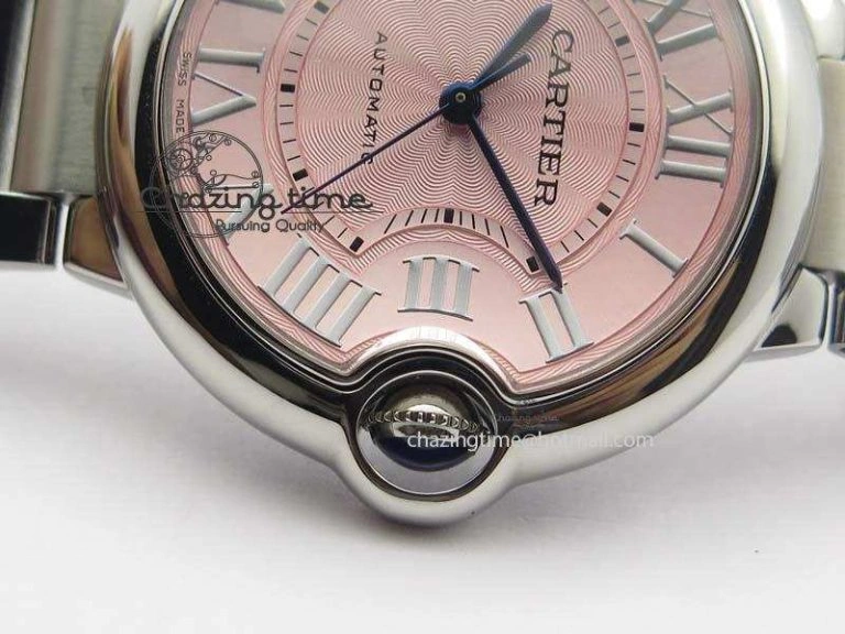 Ballon Bleu 36mm SS V6F 1:1 Best Edition Pink Dial On SS Bracelet SEIKO NH05A Popular 6301