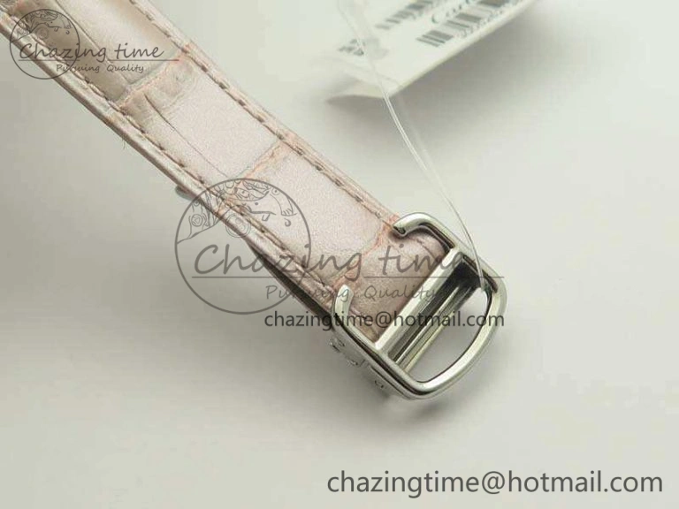 Functional Ballon Bleu 36mm SS V6F 1:1 Best Edition White Dial Diamond Bezel On Leather Strap Quartz 10734