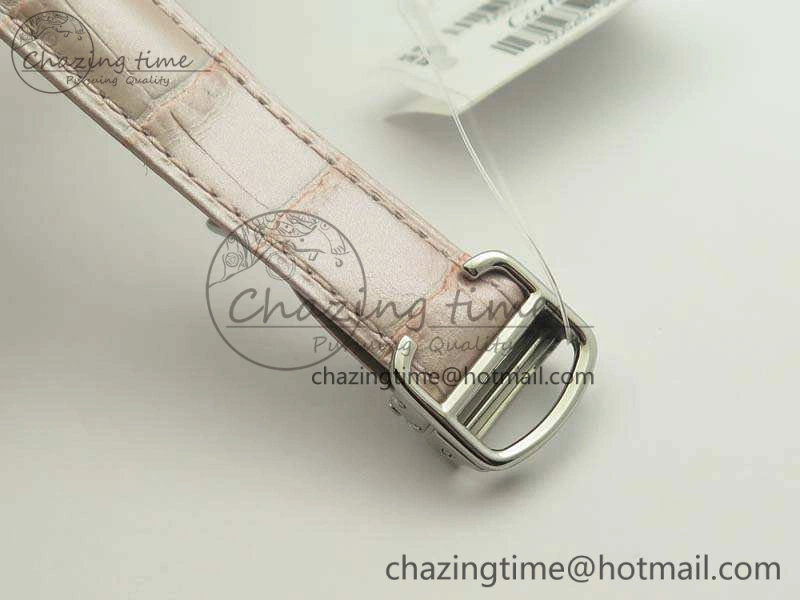 Functional Ballon Bleu 36mm SS V6F 1:1 Best Edition White Dial Diamond Bezel On Leather Strap Quartz 10734
