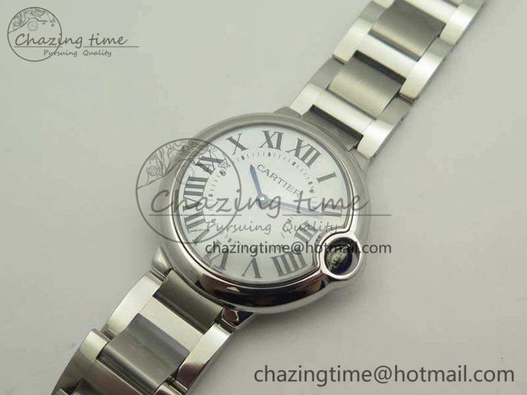Ballon Bleu 36mm SS V6F 1:1 Best Edition White MOP Dial On SS Bracelet Quartz Durable 10744
