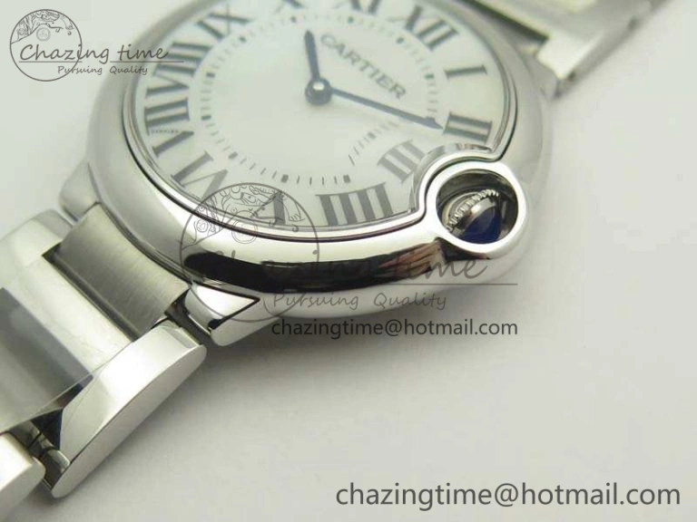 Ballon Bleu 36mm SS V6F 1:1 Best Edition White MOP Dial On SS Bracelet Quartz Durable 10744