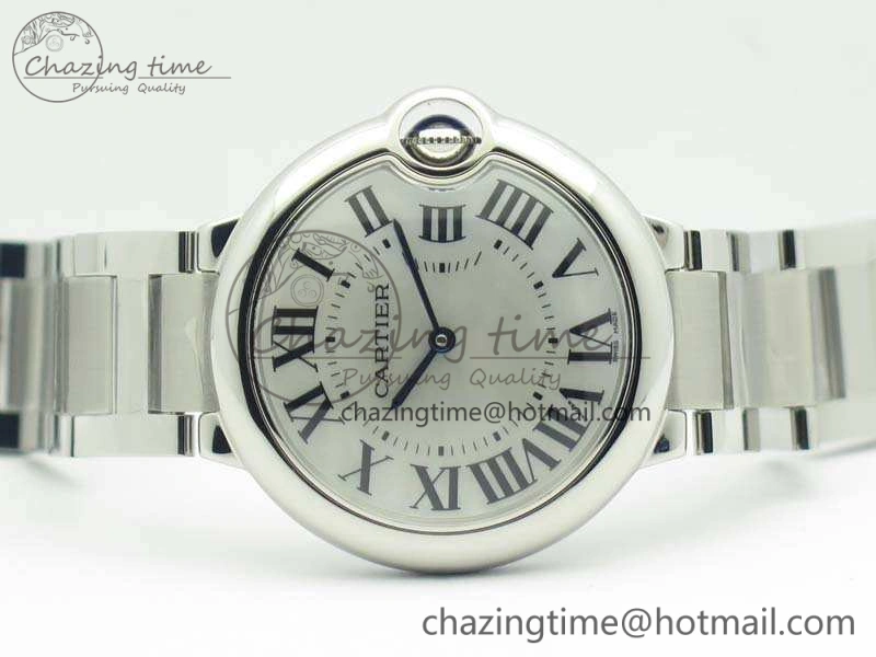 Ballon Bleu 36mm SS V6F 1:1 Best Edition White MOP Dial On SS Bracelet Quartz Durable 10744