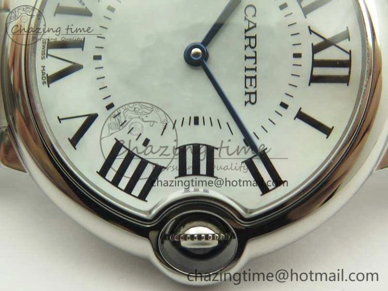 Ballon Bleu 36mm SS V6F 1:1 Best Edition White MOP Dial On SS Bracelet Quartz Durable 10744